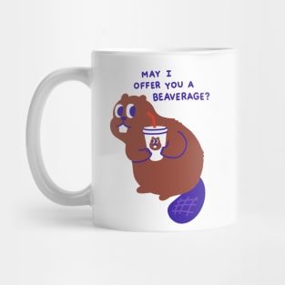 Beaver offers a beverage Mug